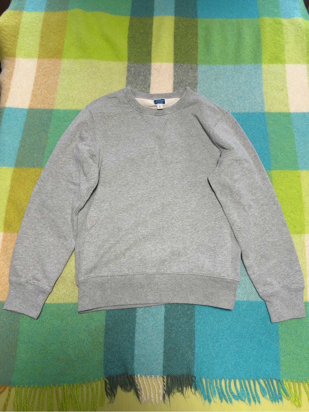 J Crew French Terry Gray Crewneck Sweatshirt Men’s